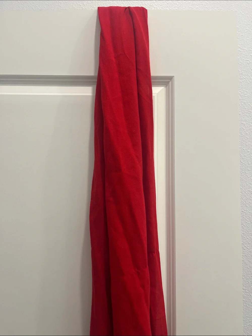 Classic Red Fringe Scarf - Women's Accessory